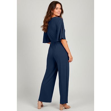 Roaman's Women's Plus Size Ultrasmooth Jumpsuit