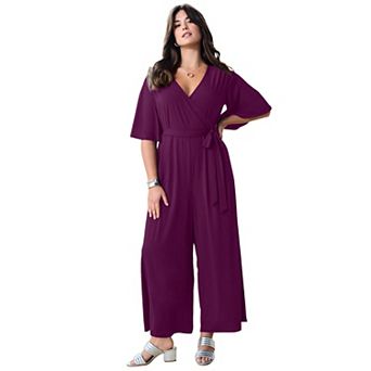 Roaman's Women's Plus Size Ultrasmooth Jumpsuit