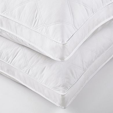 Unikome Double Pack Goose Down Feather Gusseted Pillow Soft and Supportive Comfort