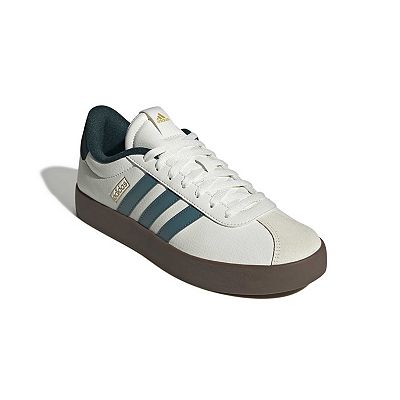 adidas VL Court 3.0 Shoes - Men's - White / Preloved Teal / Aurora Ivy - 11.5