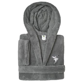 Kids Linum Home Textiles Shark Super Plush Double Brushed Hooded Bathrobe