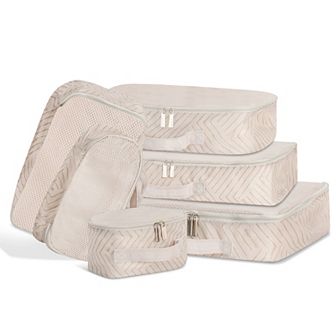Champs Vintage 6 pc Travel Packing Cube Set