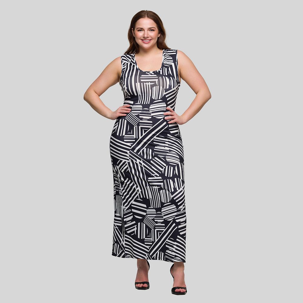 Plus Size 24Seven Comfort Apparel Razorback Maxi Dress