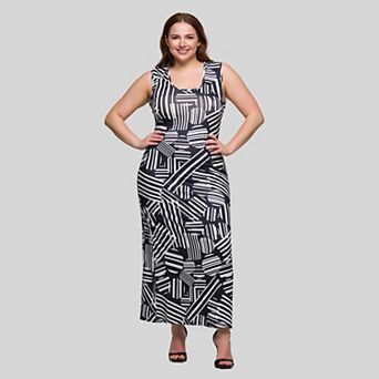 Plus Size 24Seven Comfort Apparel Razorback Maxi Dress