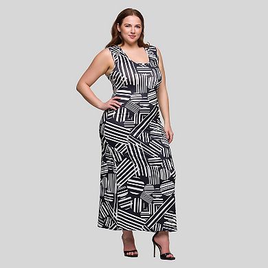 Plus Size 24Seven Comfort Apparel Razorback Maxi Dress