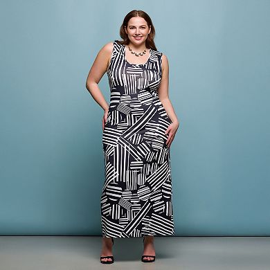 Plus Size 24Seven Comfort Apparel Razorback Maxi Dress