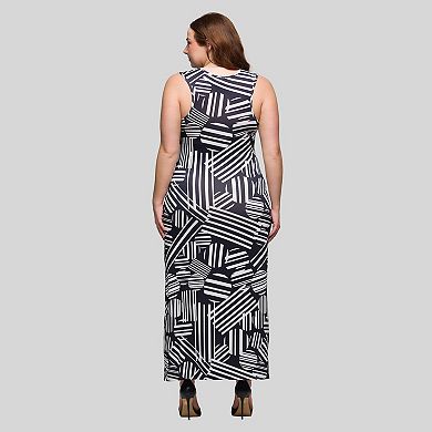 Plus Size 24Seven Comfort Apparel Razorback Maxi Dress