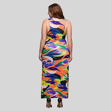 Plus Size 24Seven Comfort Apparel Razorback Tank Maxi Dress