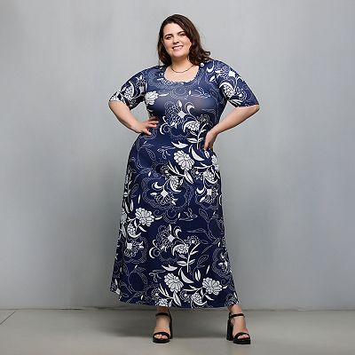plus size a line maxi dresses Plus Size Chiffon Butterfly Sleeve A-Line Maxi Dress
