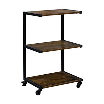 INK+IVY Mateo 3 tier Side Table with Casters