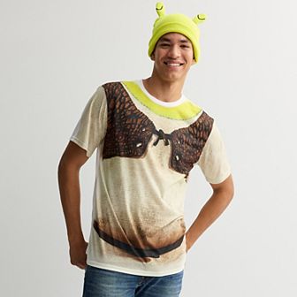 Men's Shrek Halloween Graphic Tee & Beanie Set