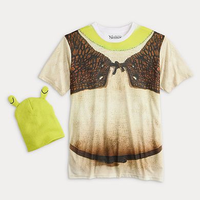 Men's Shrek Halloween Graphic Tee & Beanie Set