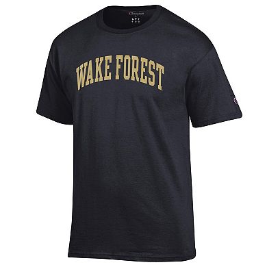 Men's Champion Black Wake Forest Demon Deacons Basic Arch T-Shirt