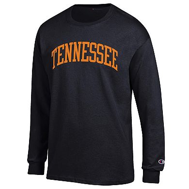 Men's Champion Black Tennessee Volunteers Basic Arch Long Sleeve T-Shirt