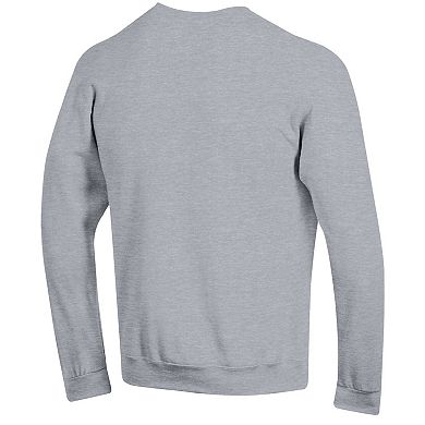 Men's Champion Heather Gray Arizona Wildcats Basic Arch Fleece Pullover Sweatshirt