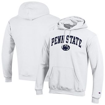 Men's Champion White Penn State Nittany Lions Arched Logo Fleece Pullover Hoodie