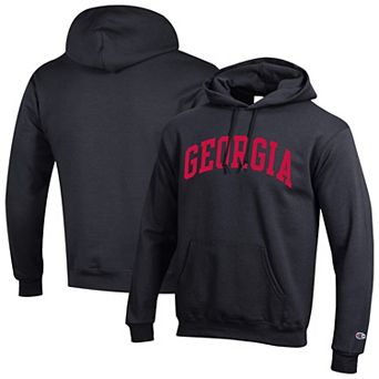 Men's Champion Black Georgia Bulldogs Basic Arch Fleece Pullover Hoodie