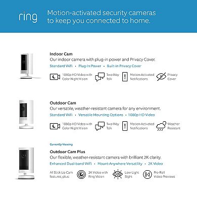 Ring Outdoor 2K Video Battery Cam Plus