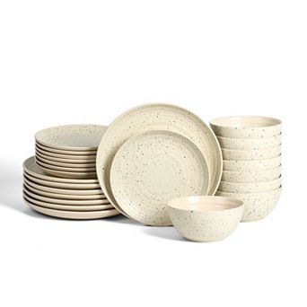 Stone Lain Dua 24 pc Stoneware Round Dinnerware Set