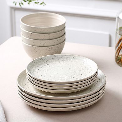 Stone Lain Dua 12-pc. Stoneware Round Dinnerware Set
