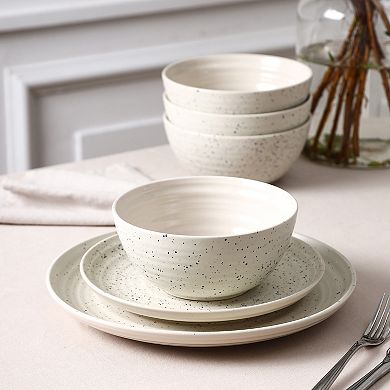 Stone Lain Dua 12-pc. Stoneware Round Dinnerware Set