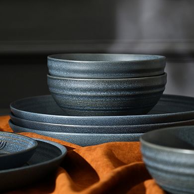 Stone Lain Elio 24-pc. Stoneware Round Dinnerware Set