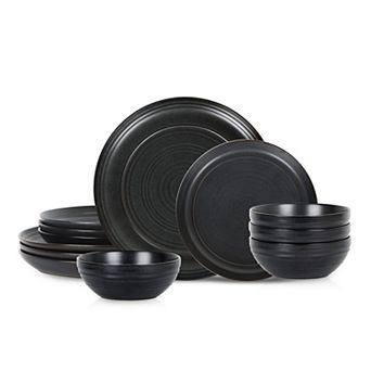 Stone Lain Elio 12 pc Stoneware Round Dinnerware Set