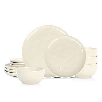 Stone Lain Mirella 12 pc Stoneware Round Dinnerware Set