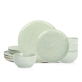 Stone Lain Mirella 12 pc Stoneware Round Dinnerware Set