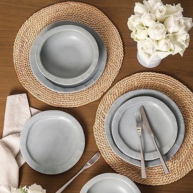 Stone Lain Oasis 12-pc. Textured Stoneware Dinnerware Set