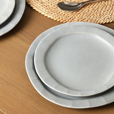 Stone Lain Oasis 12-pc. Textured Stoneware Dinnerware Set