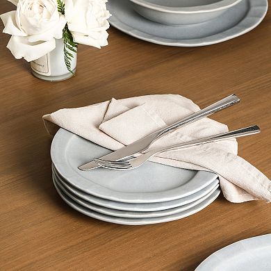 Stone Lain Oasis 24-pc. Textured Stoneware Dinnerware Set