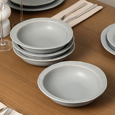 Stone Lain Oasis 24-pc. Textured Stoneware Dinnerware Set