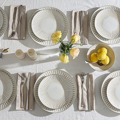 Stone Lain Linea 24-pc. Stoneware Round Dinnerware Set