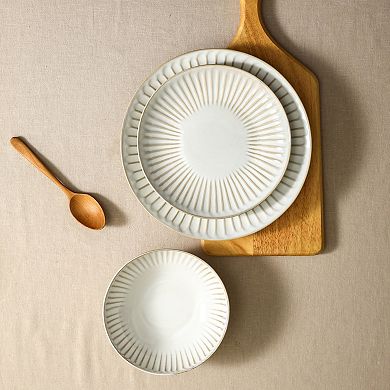 Stone Lain Linea 24-pc. Stoneware Round Dinnerware Set