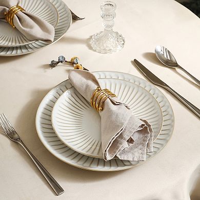 Stone Lain Linea 24-pc. Stoneware Round Dinnerware Set