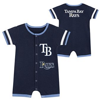 Newborn Navy Tampa Bay Rays Double Hit Coveralls