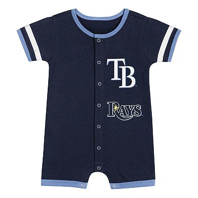 Newborn Navy Tampa Bay Rays Double Hit Coveralls