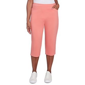 Women's Alfred Dunner Flat Front Allure Classic Clamdigger Pants