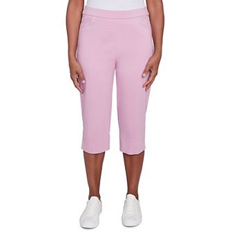 Women's Alfred Dunner Flat Front Allure Classic Clamdigger Pants