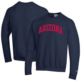 Men's Champion Navy Arizona Wildcats Basic Arch Fleece Pullover Sweatshirt