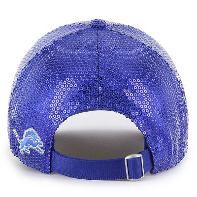 Women's '47 Blue Detroit Lions Dazzle Clean Up Adjustable Hat