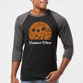 Summer Vibes - Men's Raglan Baseball Word Art T-shirt