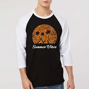 Summer Vibes - Men's Raglan Baseball Word Art T-shirt