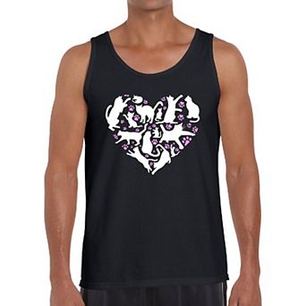 Cat Heart - Men's Word Art Tank Top