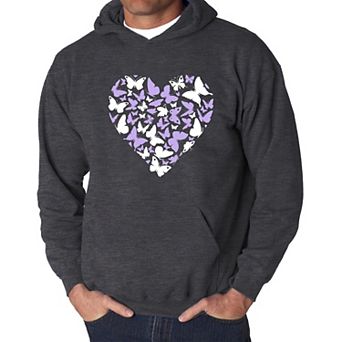 Butterfly Heart - Men's Word Art Hooded Sweatshirt