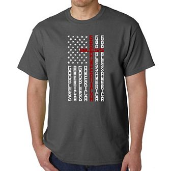Cross Flag - Men's Word Art T-Shirt