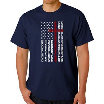 Cross Flag - Men's Word Art T-Shirt