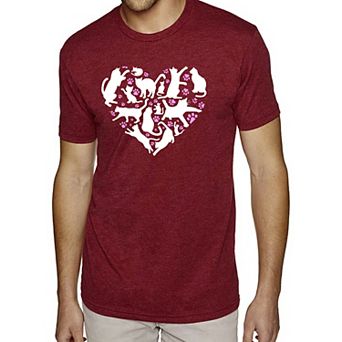 Cat Heart - Men's Premium Blend Word Art T-Shirt