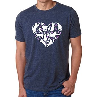 Cat Heart - Men's Premium Blend Word Art T-Shirt